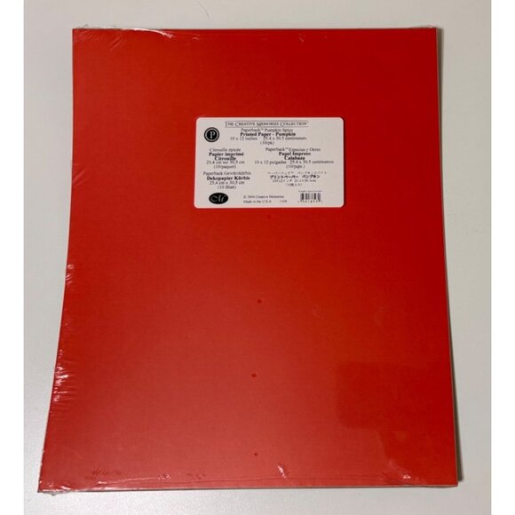 Creative Memories Shades Orange Paprika 10x12 Photo Mounting Paper NEW - Picture 1 of 2